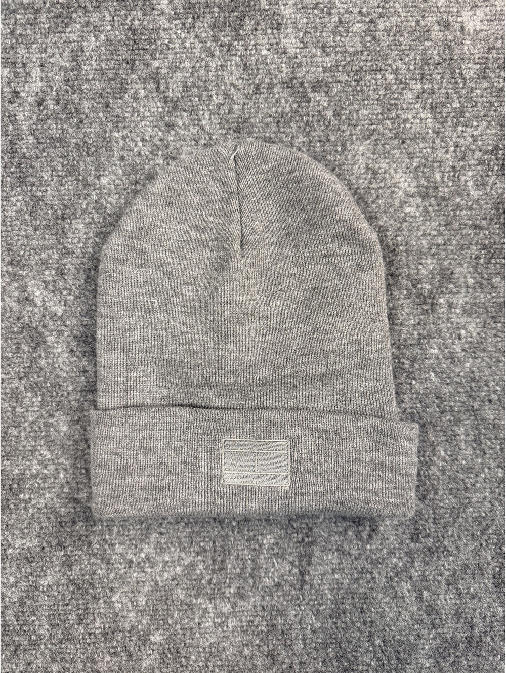 Tommy Hilfiger Gray Knit Beanie Hat